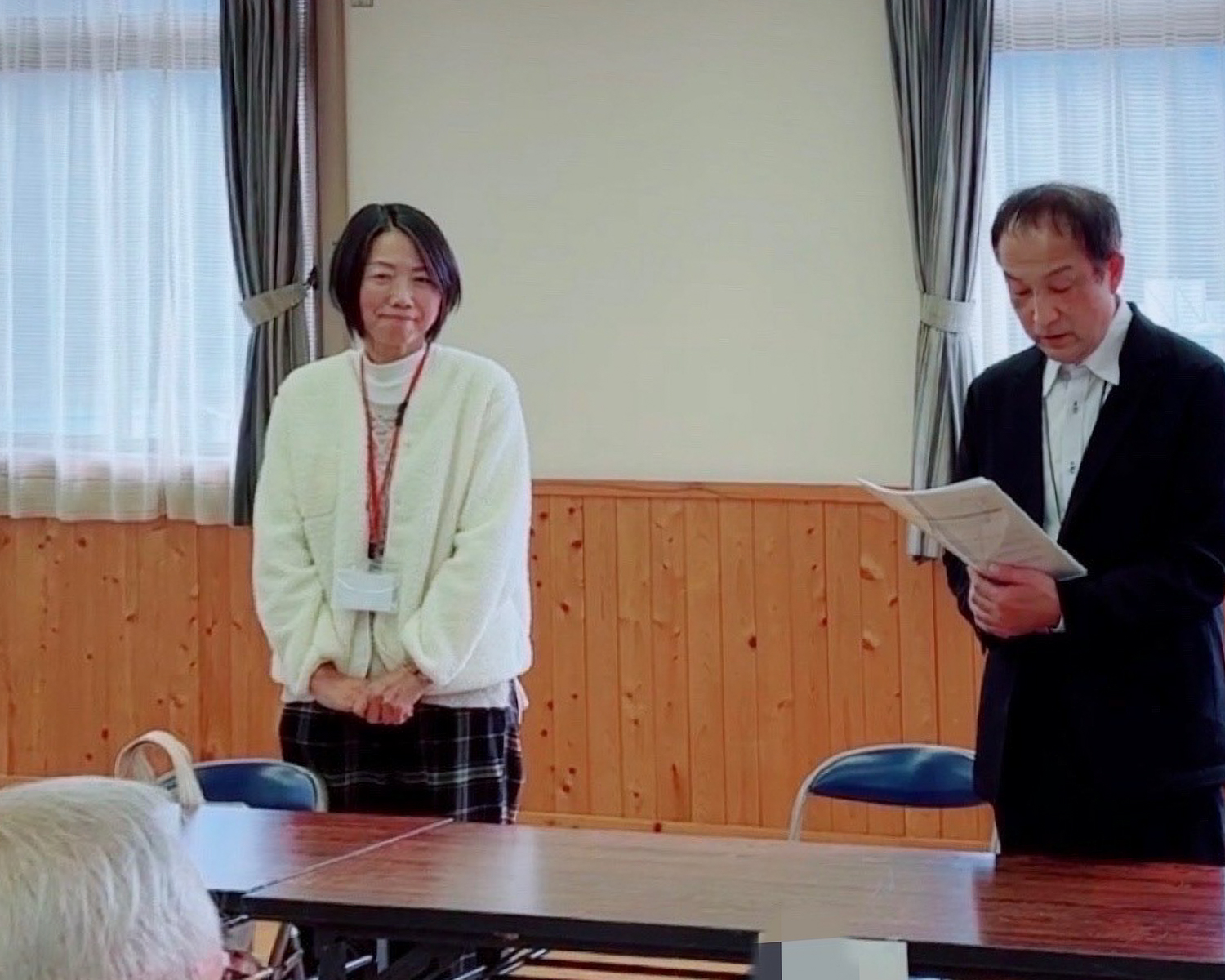 小来川自治会長会でのあいさつ